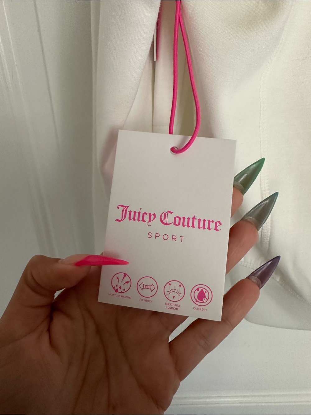 Juicy Couture Cream Half-Zip Pullover & Drawstring Shorts Lounge Set - Picture 6 of 8